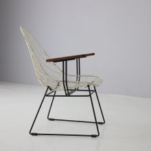 Rare Cees Braakman wire armchair 1950s Pastoe industrial Dutch design lounge chair vintage 7