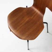 Arne Jacobsen vintage teak 3103 T chairs for Fritz Hansen 1964 1960s Hammer dining chairs mid century Danish design 4