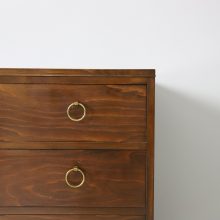 Early Fritz Hansen chest of drawers in brass and lacquered mahogany 1940s vintage Danish design cabinet 8