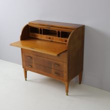 Vintage Swedish design roll top secretary by Bröderna Gustafssons 1960s 3