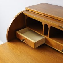 Vintage Swedish design roll top secretary by Bröderna Gustafssons 1960s 5