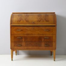 Vintage Swedish design roll top secretary by Bröderna Gustafssons 1960s 6