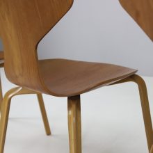 Early set Arne Jacobsen vintage 3130 Grand Prix chairs in teak and beech for Fritz Hansen 1957 mid century Danish design 1950s 10