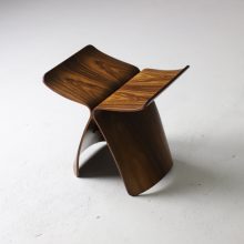 Early vintage butterfly stool by Sori Yanagi in rosewood for Tendo Mokko Japan 1954 1960s Rare Japanese design 4