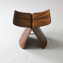 Early vintage butterfly stool by Sori Yanagi in rosewood for Tendo Mokko Japan 1954 1960s Rare Japanese design 6