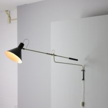 J Hoogervorst rare vintage counter balance 7056 wall light by Anvia Almelo 1950s mid century industrial Dutch design 6