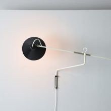 J Hoogervorst rare vintage counter balance 7056 wall light by Anvia Almelo 1950s mid century industrial Dutch design 7