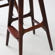 Erik Buch rosewood & leather bar stools by Odense Mobler OD Mobler A:S Denmark 1965 Vintage mid century Danish design stools 1960s 6