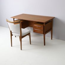 Gunnar Nielsen Tibergaard vintage mid century Danish design free standing writing desk 1960s 4