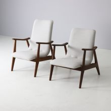 Louis van Teeffelen Webe vintage teak lounge chairs 1950s mid century Dutch design 4