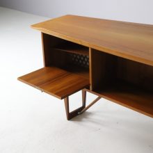 Peter Løvig Nielsen vintage teak boomerang desk for Hedensted Møbelfabrik Denmark 1956 Mid century Danish design writing desk 11