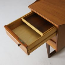 Peter Løvig Nielsen vintage teak boomerang desk for Hedensted Møbelfabrik Denmark 1956 Mid century Danish design writing desk 7