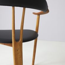 Rare Arne Hovmand Olsen three legged armchair model 308 for Mogens Kold Denmark 1956 Vintage Danish design chair 11 Rare Arne Hovmand Olsen three legged armchair model 308 for Mogens Kold Denmark 1956 Vintage Danish design chair 11