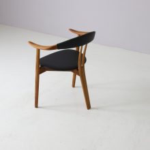 Rare Arne Hovmand Olsen three legged armchair model 308 for Mogens Kold Denmark 1956 Vintage Danish design chair 5 Rare Arne Hovmand Olsen three legged armchair model 308 for Mogens Kold Denmark 1956 Vintage Danish design chair 5