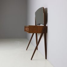 Vintage Danish vanity mirror by Arne Vodder mid century dressing table teak 1960s 4