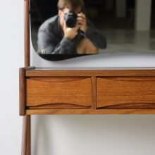 Vintage Danish vanity mirror by Arne Vodder mid century dressing table teak 1960s 5