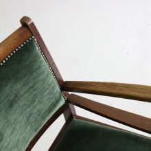 Early Dutch design modernist armchair bend armrests in patinated oak 1930s 1940s 6