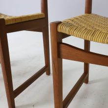 Peter Hvidt & Orla Mølgaard-Nielsen model 350 dining chairs in teak and cane by Søborg møbelfabrik 1950s vintage Danish design 10