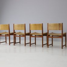 Peter Hvidt & Orla Mølgaard-Nielsen model 350 dining chairs in teak and cane by Søborg møbelfabrik 1950s vintage Danish design 2