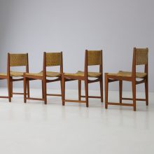 Peter Hvidt & Orla Mølgaard-Nielsen model 350 dining chairs in teak and cane by Søborg møbelfabrik 1950s vintage Danish design 3