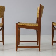 Peter Hvidt & Orla Mølgaard-Nielsen model 350 dining chairs in teak and cane by Søborg møbelfabrik 1950s vintage Danish design 6