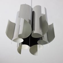 Vintage Italian space age hanging lamp in the manner of Goffredo Reggiani 1970s mid century Italian lighting 9