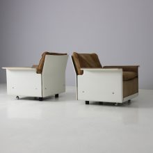 Dieter Rams vintage suede leather 620 lounge chairs Programme for Vitsœ 1962 Mid century German design lounge chair Vitsoe 7