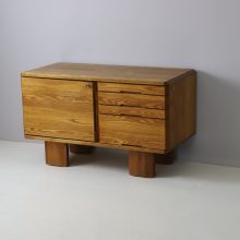 Rare Pierre Chapo R40 sideboard in solid elm for Seltz France 1970s 1980s 2