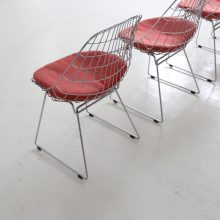 Vintage Cees Braakman wire dining chairs 1950s 1960s Pastoe mid century Dutch design 3