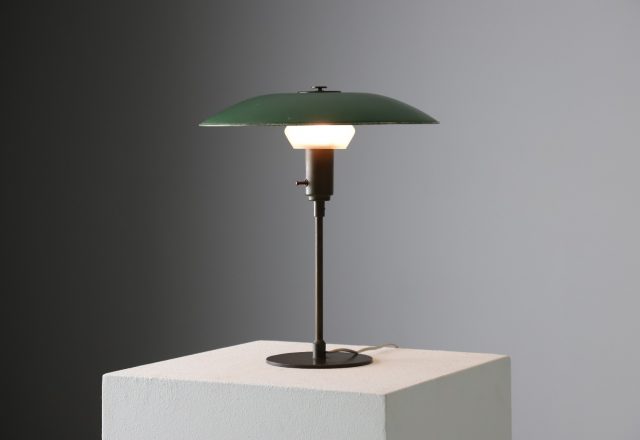 Rare and early Lyfa table lamp lacquered copper 1920s 1928 1929 1930 Poul Henningsen style Danish design 1