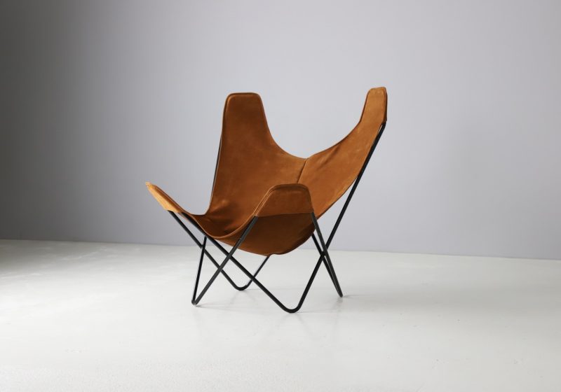 Vintage Jorge Ferrari Hardoy BKF butterfly lounge chair for Knoll International 1970s 1