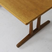 Børge Mogensen vintage shaker C18 dining table in oak by FDB Møbler Denmark 1960s mid century Danish design 7