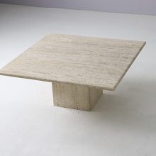 Large vintage travertine coffee table Italy 1970s mid century Italian design 2