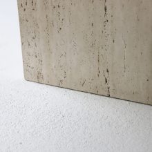 Large vintage travertine coffee table Italy 1970s mid century Italian design 7