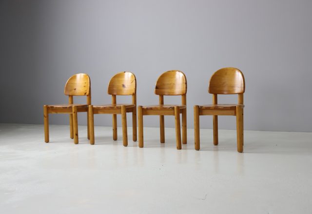 Rainer Daumiller solid pine vintage dining chairs for Hirtshals Savvaerk 1970s German Danish design 1