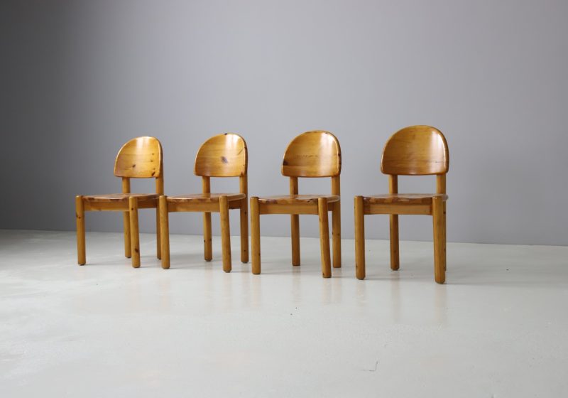 Rainer Daumiller solid pine vintage dining chairs for Hirtshals Savvaerk 1970s German Danish design 1