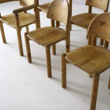 Set of 6 Rainer Daumiller solid pine vintage dining chairs for Hirtshals Savvaerk 1970s German Danish design 10