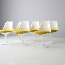 Early vintage Eero Saarinen swivel tulip dining chairs for Knoll International 1960s mid century design 2