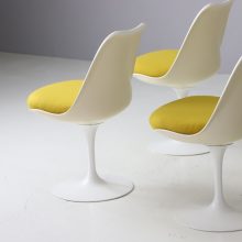 Early vintage Eero Saarinen swivel tulip dining chairs for Knoll International 1960s mid century design 8