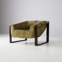 Percival Lafer suede leather and rosewood lounge chair Brazil 1960s mid century Brazilian design 2