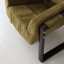 Percival Lafer suede leather and rosewood lounge chair Brazil 1960s mid century Brazilian design 5