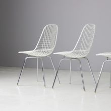 Vintage Charles & Ray Eames DKX wire dining chairs for Herman Miller 1960s 4