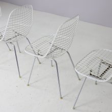 Vintage Charles & Ray Eames DKX wire dining chairs for Herman Miller 1960s 5