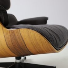 Vintage Eames lounge chair ottoman 670 671 brown leather rosewood Herman Miller 1970s 7