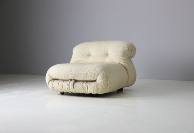 Afra & Tobia Scarpa \\\\\\'Soriana\\\\\\' lounge chair original fabric for Cassina 1969 Vintage Italian design 1