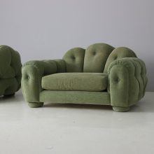 Rare \'Superstar\' lounge chairs loveseats by Paolo d\'Anna for Vivai del Sud 1970s mid century Italian design 10