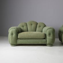 Rare \'Superstar\' lounge chairs loveseats by Paolo d\'Anna for Vivai del Sud 1970s mid century Italian design 3