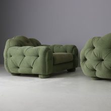 Rare \'Superstar\' lounge chairs loveseats by Paolo d\'Anna for Vivai del Sud 1970s mid century Italian design 5