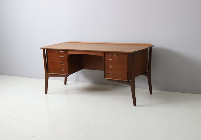 Svend Age Madsen for HP Hansen boomerang desk in teak 1960s vintage Danish design 1