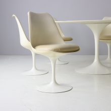 Vintage Eero Saarinen tulip dining chairs dining table set for Knoll International 1960s 1971 mid century design 3